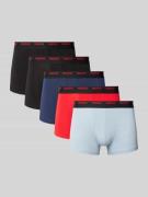 HUGO Trunks mit elastischem Label-Bund im 5er-Pack in Blau, Größe S