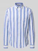 Gant Regular Fit Freizeithemd aus Leinen-Baumwoll-Mix in Royal, Größe ...