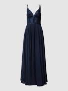 Hey Kyla Abendkleid mit Paillettenbesatz in Dunkelblau, Größe 44