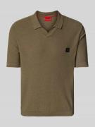 HUGO Regular Fit Poloshirt mit Label-Badge Modell 'Shiplom' in Hellbra...