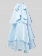 A-view Knielanges Kleid mit Volants Modell 'Demi' in Hellblau, Größe 4...
