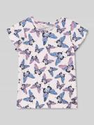 Name It T-Shirt mit Volants in Rosa, Größe 104