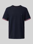Tommy Hilfiger T-Shirt mit Label-Stitching in Marine, Größe M