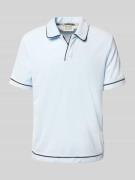 Scotch & Soda Relaxed Fit Poloshirt mit Label-Detail in Hellblau, Größ...