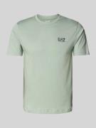 EA7 Emporio Armani Regular Fit T-Shirt aus reiner Baumwolle in Mint, G...