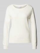 Vila Strickpullover mit Rundhalsausschnitt Modell 'Viril' in Offwhite,...