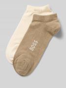 BOSS Sneaker-Socken mit Label-Detail im 2er-Pack in Beige, Größe 39-42