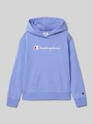 CHAMPION Hoodie mit Label-Stitching in Lavender, Größe 140