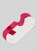 HUGO Füßlinge mit Label-Print im 2er-Pack in Pink, Größe 39-42