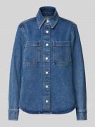 Marc O'Polo Oversized Jeansbluse aus Baumwoll-Mix mit aufgesetzten Tas...