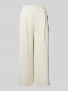 Jake*s Collection Wide Leg Culotte mit Bundfalten in Ecru, Größe 32