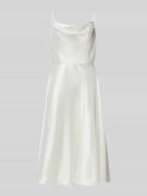 Luxuar Knielanges Brautkleid mit Wasserfall-Ausschnitt in Offwhite, Gr...