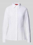 MAX&Co. Regular Fit Hemdbluse mit Lochstickerei Modell 'JAMAICA' in We...