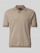 Emporio Armani Regular Fit Poloshirt mit Strukturmuster in Beige, Größ...