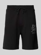 HUGO Sweatpants mit Label-Print Modell 'DESWICK' in Black, Größe L