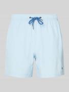 MCNEAL Relaxed Fit Badeshorts mit Logo-Stitching in Hellblau, Größe L