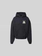 RHUDE Oversized Hoodie mit Label-Print in Black, Größe L