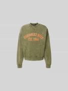 Dsquared2 Oversized Sweatshirt mit Label-Print in Oliv, Größe L