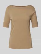 Lauren Ralph Lauren T-Shirt mit geripptem U-Boot-Ausschnitt Modell 'JU...