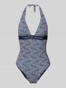 TOMMY HILFIGER Badeanzug mit Neckholder in Marine, Größe M