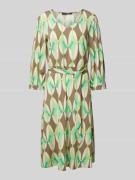 Betty Barclay Knielanges Kleid mit Bindegürtel in Oliv, Größe 38