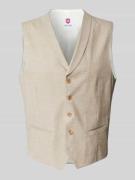 CG - Club of Gents Regular Fit Weste mit Schurwoll- und Leinen-Anteil ...