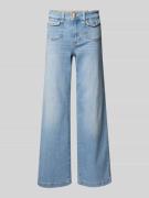 MOS MOSH Flared Jeans mit Pattentaschen Modell 'COLETTE' in Hellblau, ...