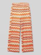 Garcia Wide Leg Stoffhose mit elastischem Bund in Orange, Größe 146