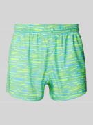 PUMA Slim Fit Badeshorts mit Logo-Print in Gelb, Größe L