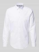 Jake*s Slim Fit Business-Hemd mit Kentkragen in Weiss, Größe 43/44