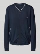 JOOP! Collection Sweatjacke mit Logo-Stitching in Dunkelblau, Größe 36