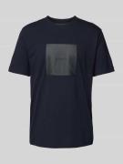 BOSS Green T-Shirt mit Label-Print in Dunkelblau, Größe M