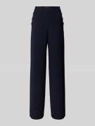 Max Mara Studio Stoffhose mit Knopfverschluss Modell 'RINA' in Marine,...