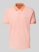 Fynch-Hatton Regular Fit Poloshirt mit Logo-Stitching in Orange, Größe...