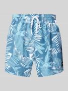 BOSS Relaxed Fit Badeshorts mit Label-Badge Modell 'Piranha' in Ocean,...