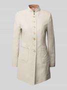 WHITE LABEL Leicht taillierter Longblazer aus Leinen-Mix in Sand, Größ...