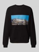 HUGO Sweatshirt mit Motiv-Print Modell 'Dartok' in Black, Größe L