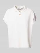 Marc O'Polo Denim Poloshirt mit kurzer Knopfleiste in Weiss, Größe M