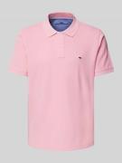 Fynch-Hatton Regular Fit Poloshirt mit Logo-Stitching in Rosa, Größe 3...