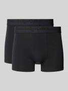 Knowledge Cotton Apparel Boxershorts mit elastischem Logo-Bund im 2er-...