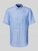 Christian Berg Men Regular Fit Freizeithemd aus reinem Leinen in Royal...