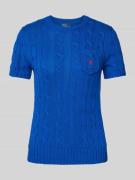 Polo Ralph Lauren Strickpullover mit Brusttasche in Royal, Größe S