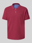 Fynch-Hatton Regular Fit Poloshirt mit Logo-Stitching in Bordeaux, Grö...