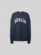 Lala Berlin Oversized Sweatshirt aus Baumwolle in Dunkelgrau, Größe L