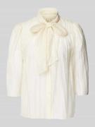 Stella Nova Regular Fit Bluse mit 3/4-Arm in Beige, Größe 40