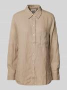 Marc O'Polo Regular Fit Leinenbluse aus reinem Leinen in Beige, Größe ...