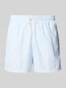 Tommy Hilfiger Regular Fit Badeshorts mit Allover-Muster in Bleu, Größ...