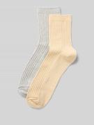 Jake*s Casual Socken in Ripp-Optik im 2er-Pack in Hellgelb, Größe 35-3...