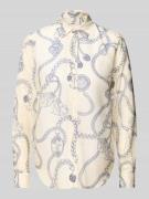 Gant Regular Fit Bluse aus Baumwoll-Seiden-Mix in Offwhite, Größe 34