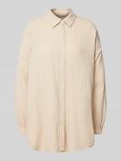 Only Oversized Bluse aus reiner Baumwolle Modell 'THYRA' in Sand, Größ...